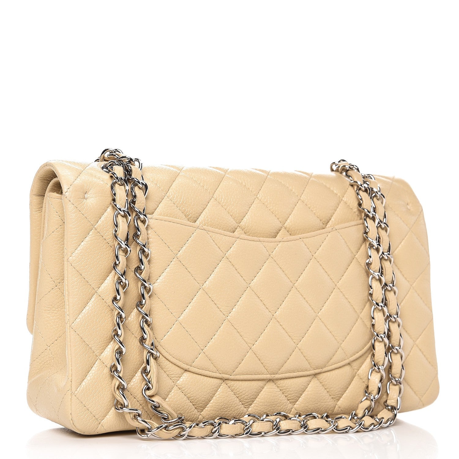 Chanel Caviar Quilted Medium Double Flap Beige Clair 4 of 10