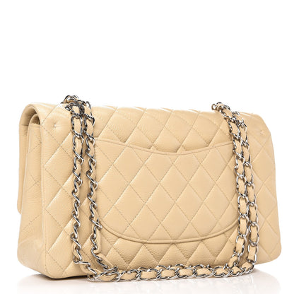 Chanel Caviar Quilted Medium Double Flap Beige Clair 4 of 10