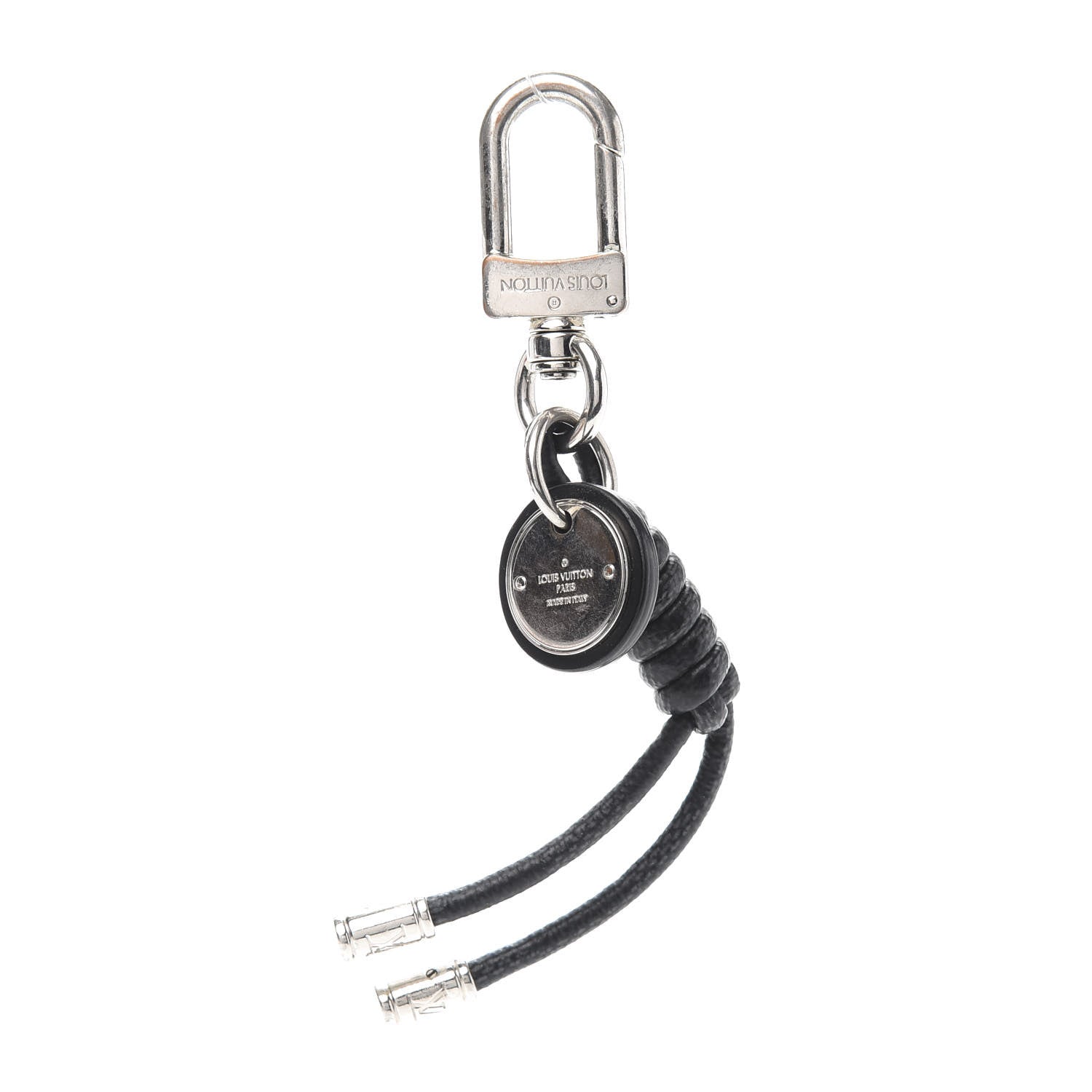 Louis Vuitton Palladium Damier Graphite Rope Bag Charm Key Holder 3 of 8