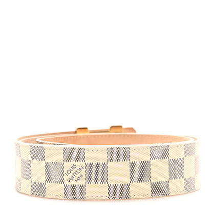 Louis Vuitton Damier Azur 40mm LV Initiales Belt 95 38 1 of 5