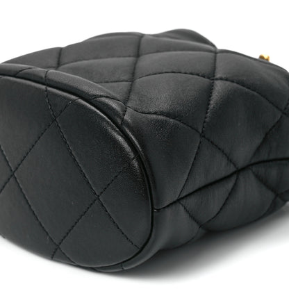Chanel Lambskin Plexiglass Quilted Coco Love Bucket Bag Black 11 of 11