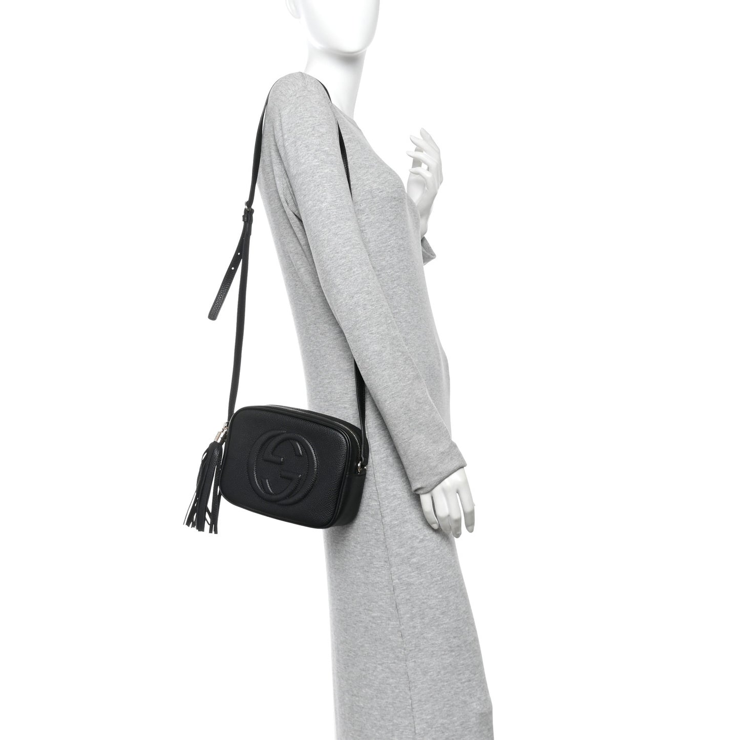 Pebbled Calfskin Small Soho Disco Bag Black Black