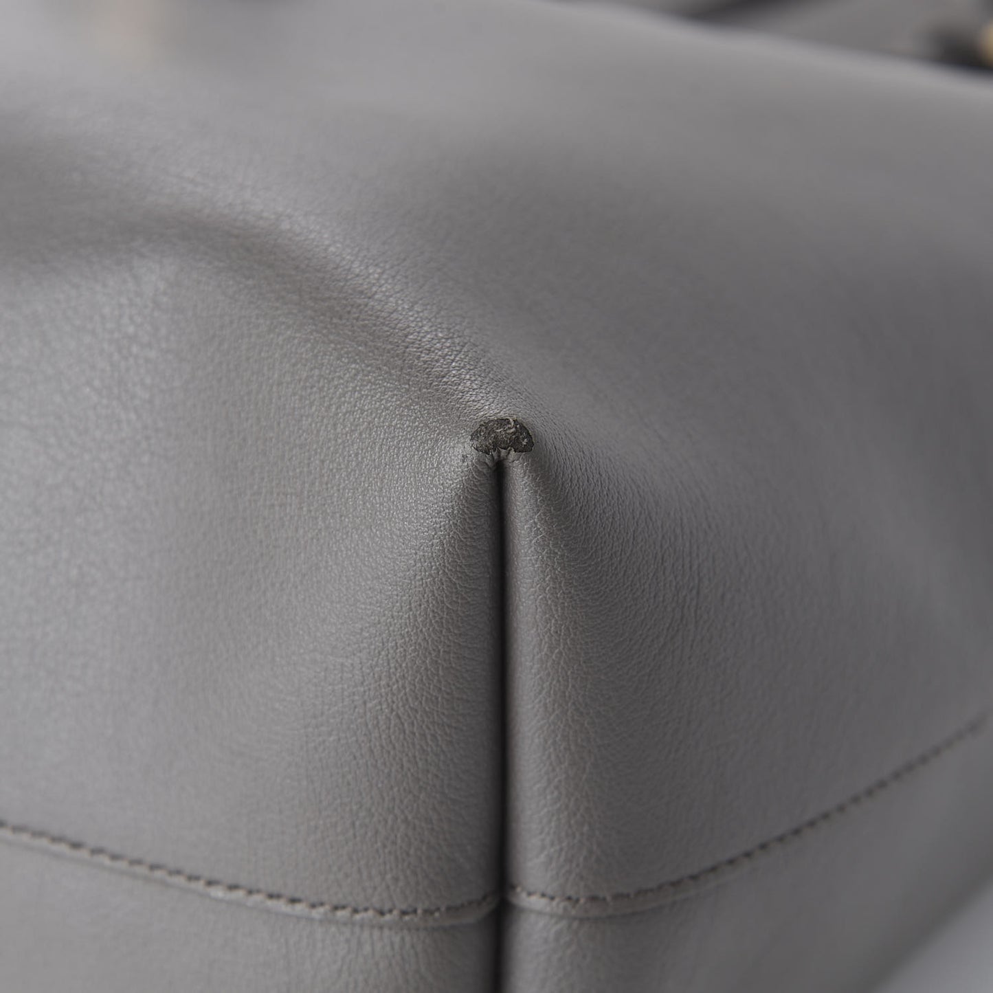 Calfskin Large Shopping Tote Fog