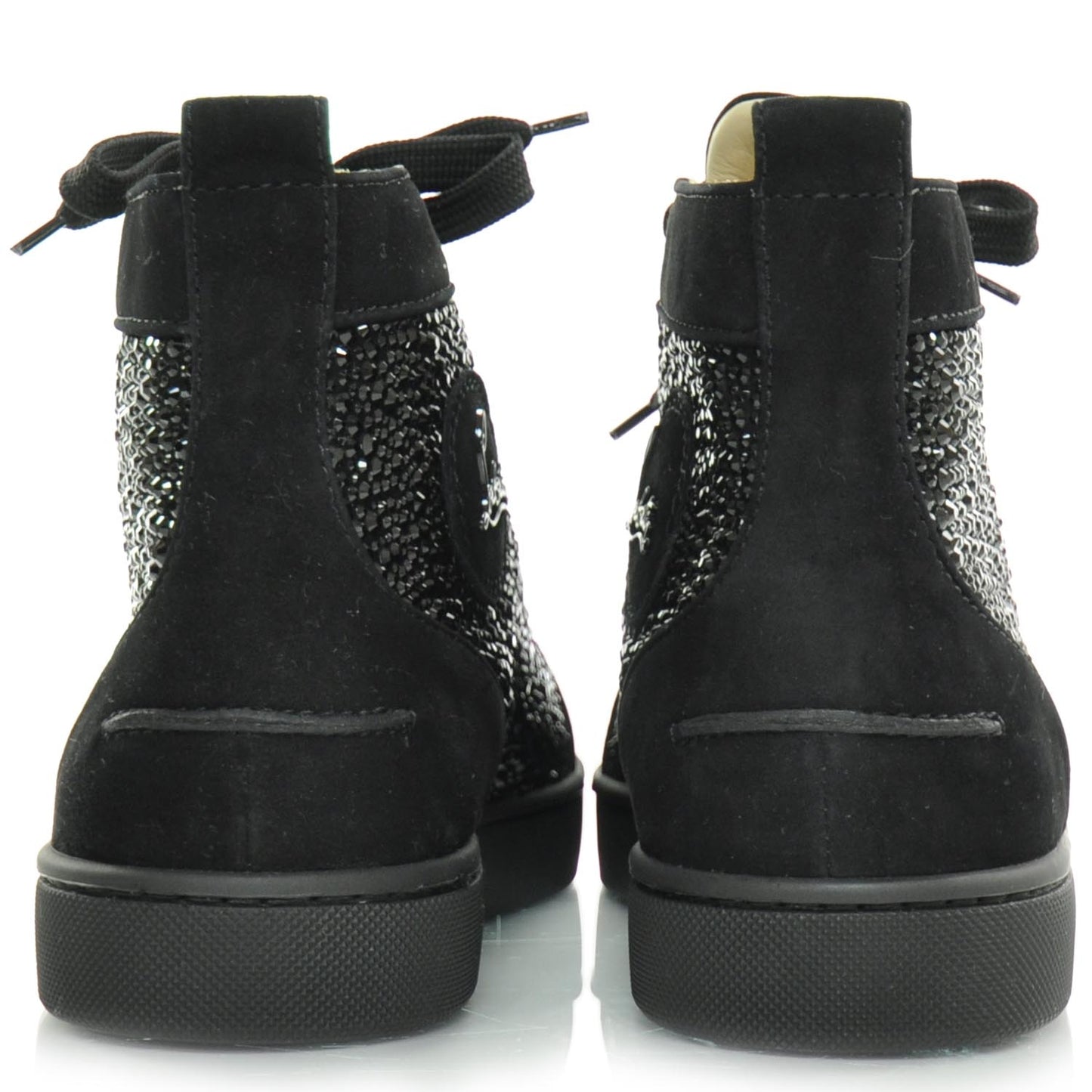 Veau Velours Strass Louis Flat Sneakers 42.5 Hematite Version