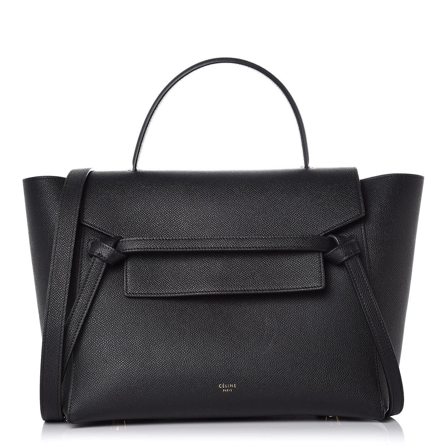 Grained Calfskin Mini Belt Bag Black