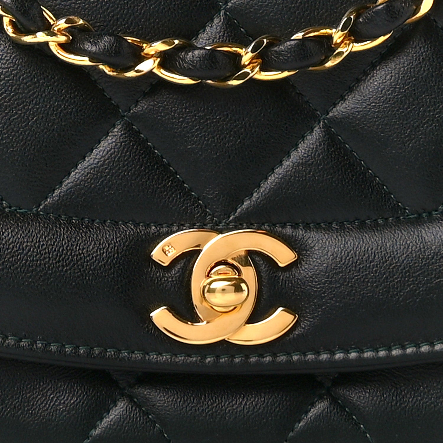 Chanel Lambskin Quilted Medium Single Flap Green 9 of 11