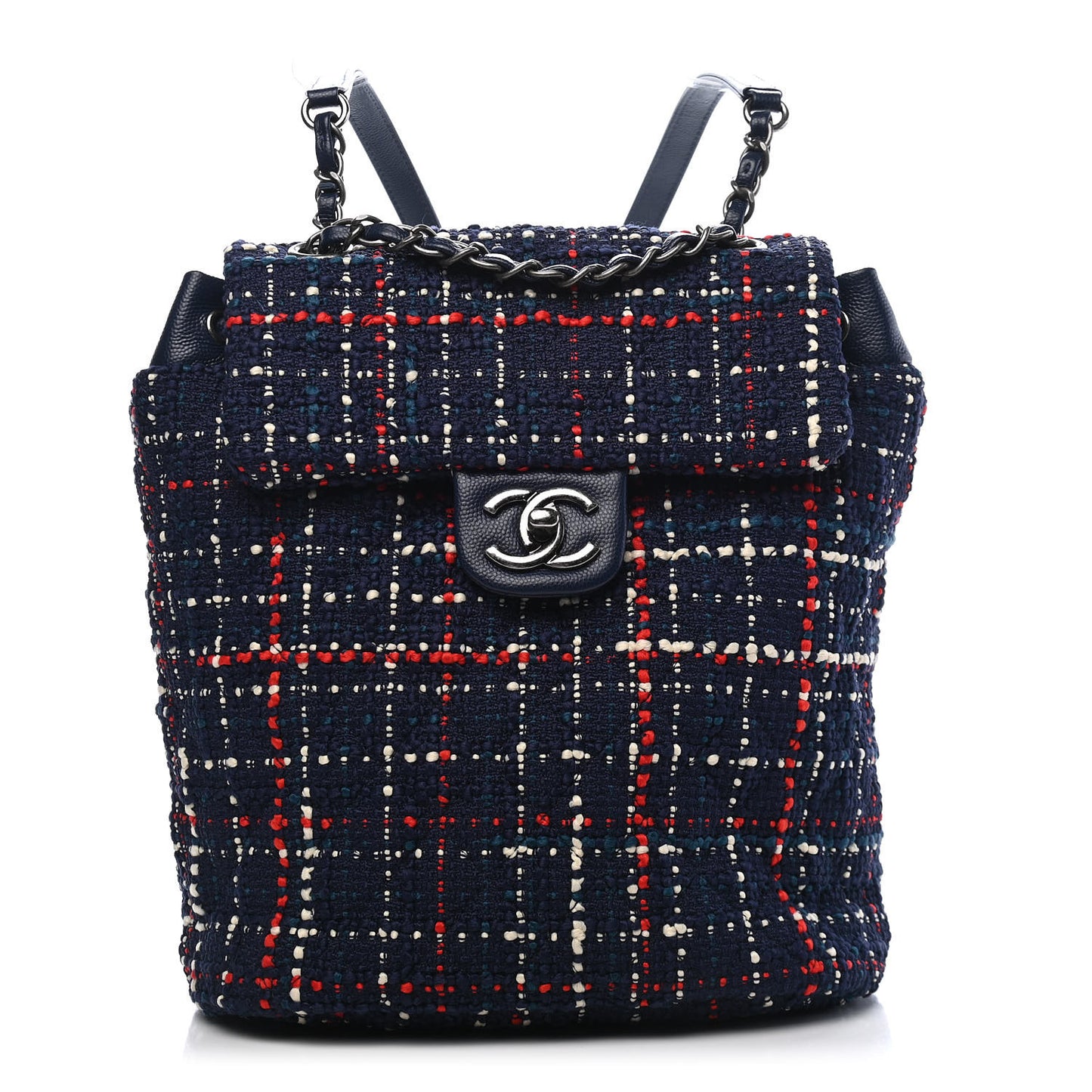 Tweed Small Urban Spirit Backpack Blue Red White