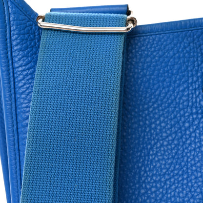 Hermes Taurillon Clemence Evelyne III PM Bleu Hydra 11 of 11