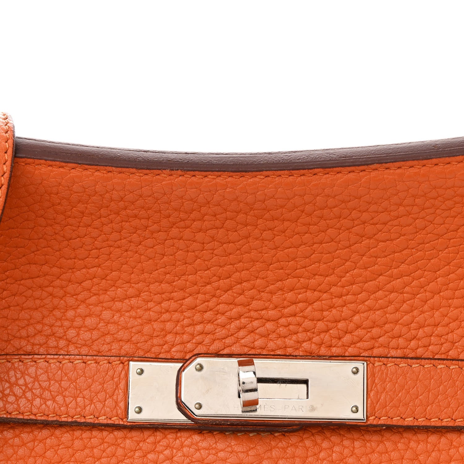 Hermes Taurillon Clemence Jypsiere 28 Orange 8 of 14