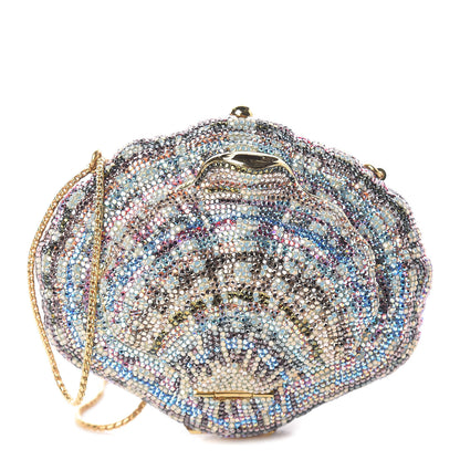 Judith Leiber Crystal Seashell Minaudiere Chain Clutch Multicolor 1 of 10