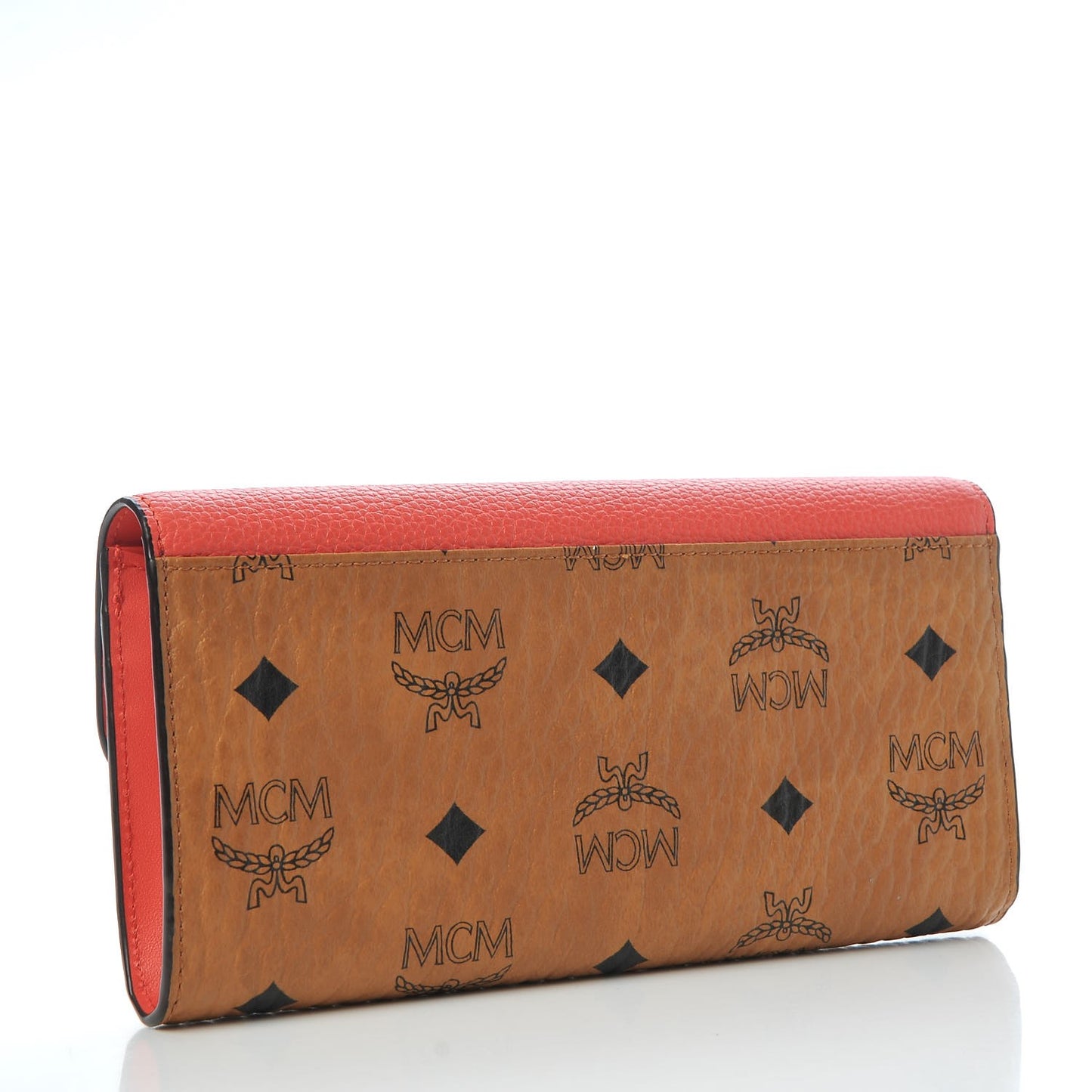 Visetos Grained Calfskin Large Two Fold Wallet Ruby Red