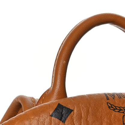 MCM Visetos Side Stud Mini Stark Backpack Cognac 10 of 10