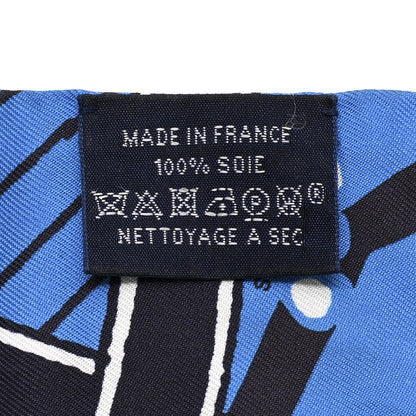 Hermes Silk Jeu De Soie Uniforme Twilly Cobalt Celadon Marine 3 of 6