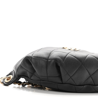 Chanel Lambskin Quilted Resin Bi-Color Waist Bag Fanny Pack Black 9 of 10