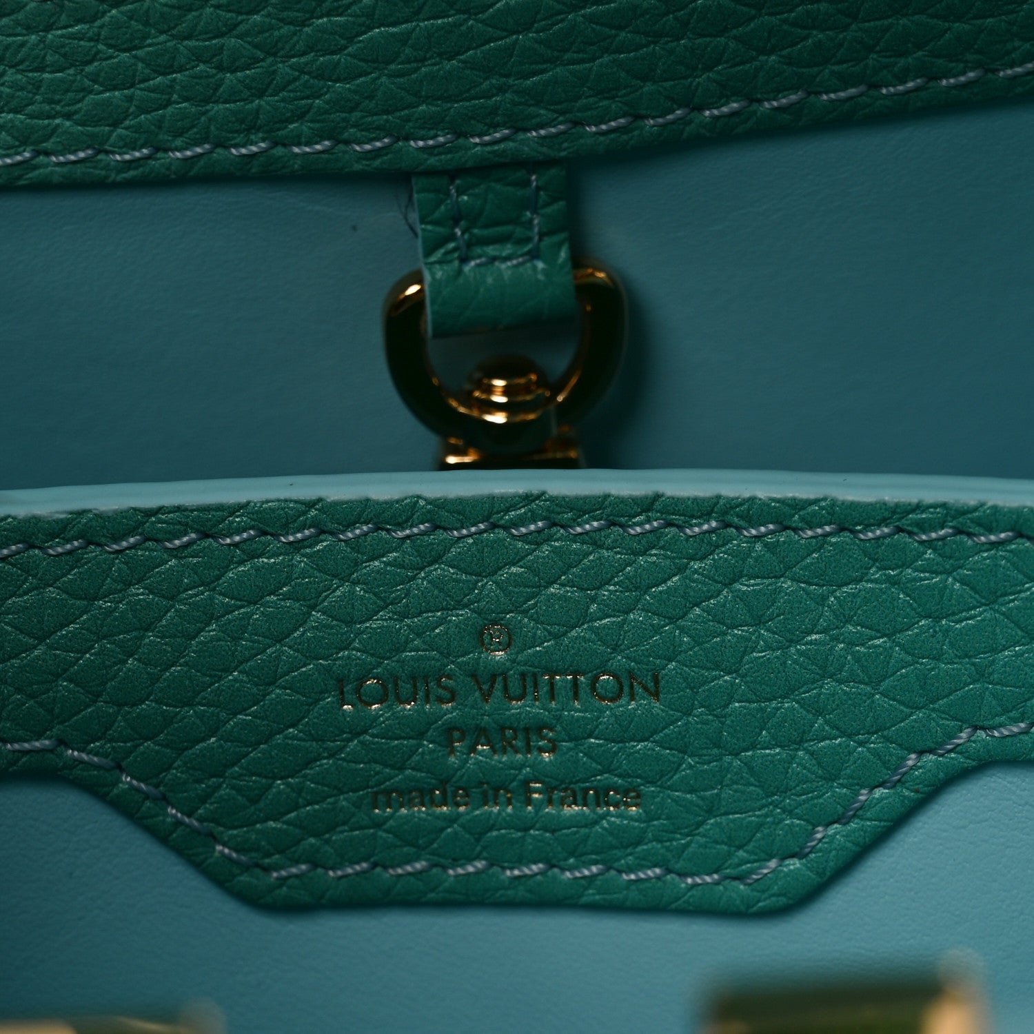 Louis Vuitton Taurillon Gradient Capucines BB  Bleu Vert 6 of 9