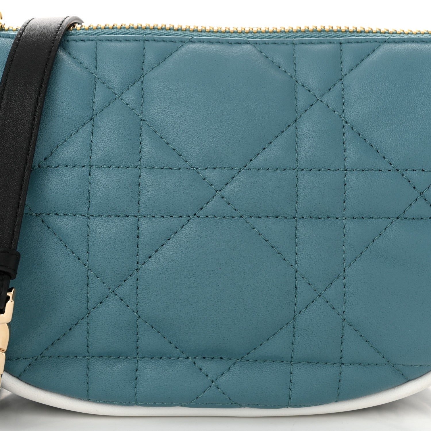 Christian Dior Lambskin Cannage Small Dior Vibe Hobo Bag Cloud Blue 8 of 10