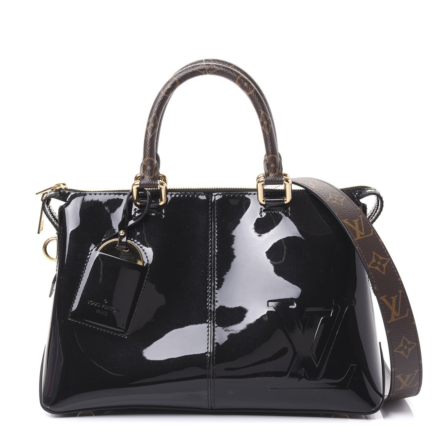 Louis Vuitton Patent Calfskin Miroir Tote Black 1 of 11