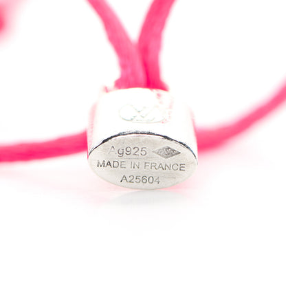 Louis Vuitton X UNICEF Sterling Silver Lockit Bracelet Neon Pink 4 of 5