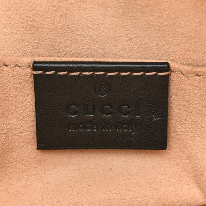 Gucci Calfskin Matelasse Mini GG Marmont Chain Shoulder Bag Black 6 of 12