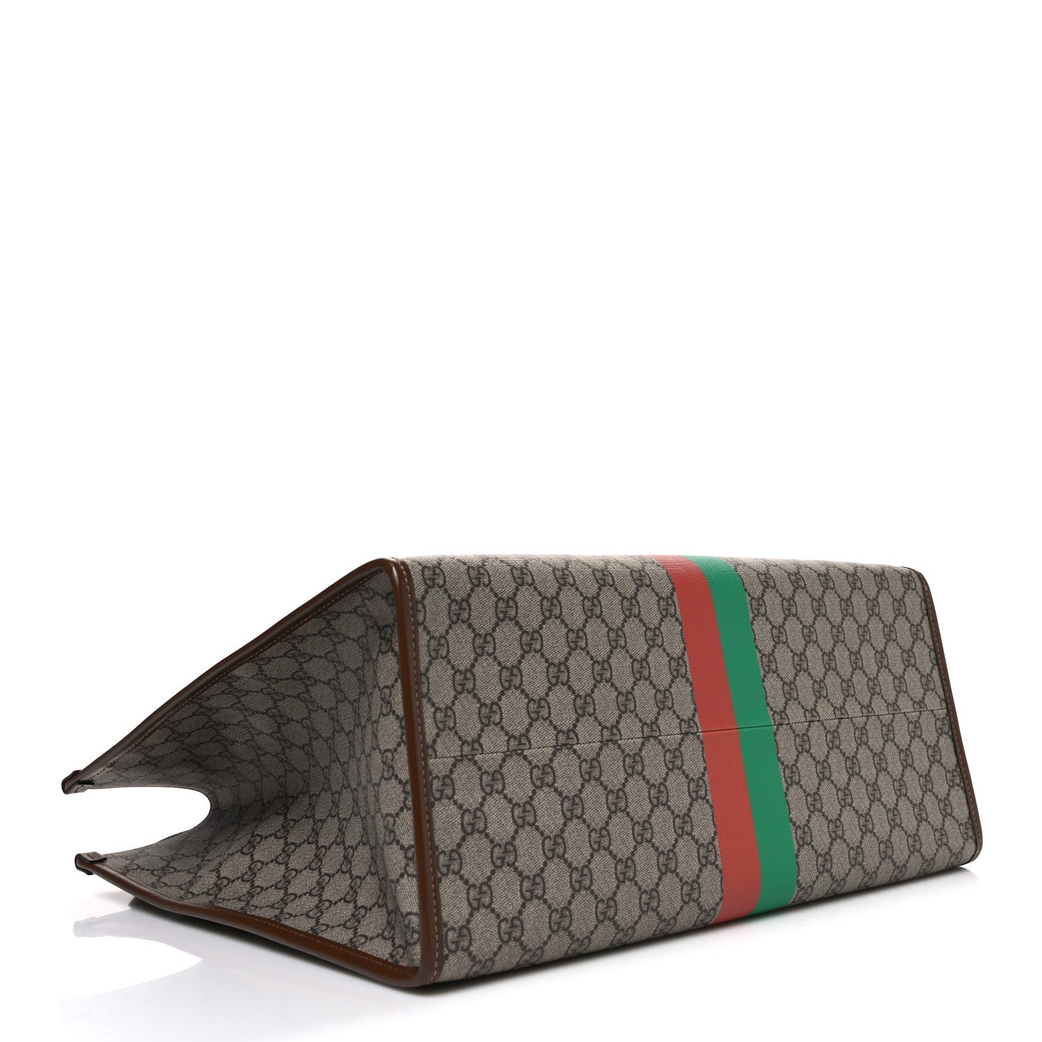 Gucci GG Supreme Monogram Fake/Not Large Retro Interlocking G Tote Bag Beige Brown Sugar 4 of 10