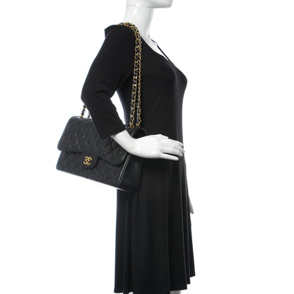 Chanel Caviar Quilted Jumbo Double Flap Black 2 of 13