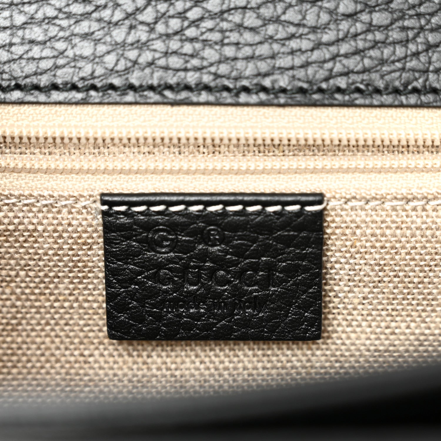 Gucci Dollar Calfskin Interlocking G Shoulder Bag Black 6 of 10