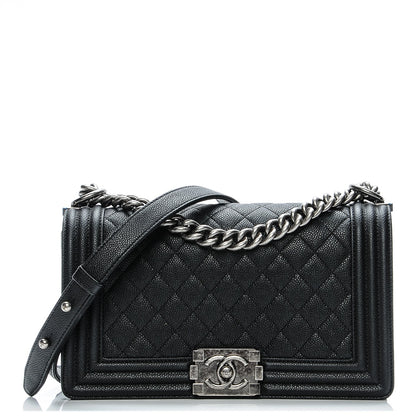Chanel Caviar Quilted Medium Boy Flap Black 1 of 7
