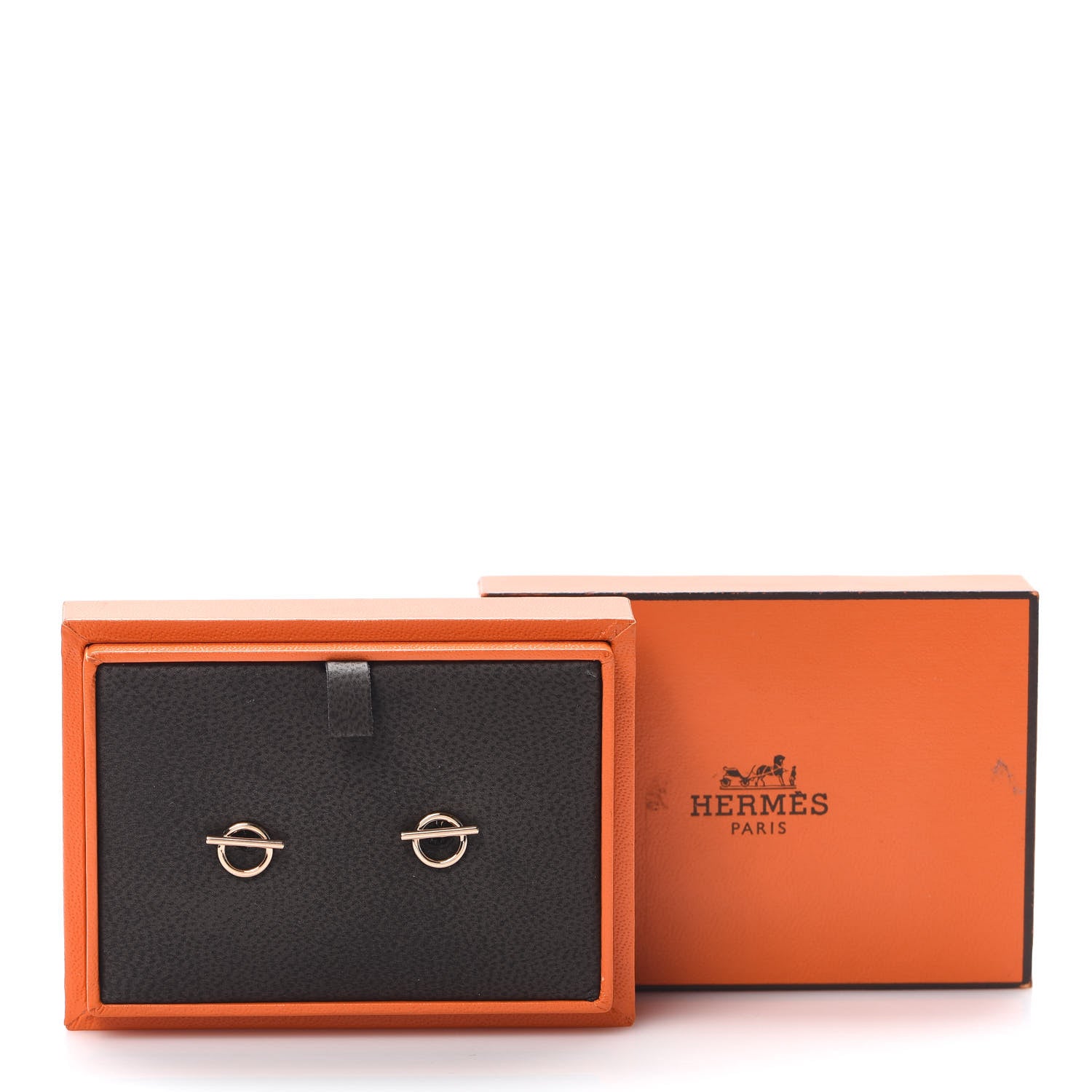 Hermes 18K Rose Gold PM Echappee Earrings 5 of 5