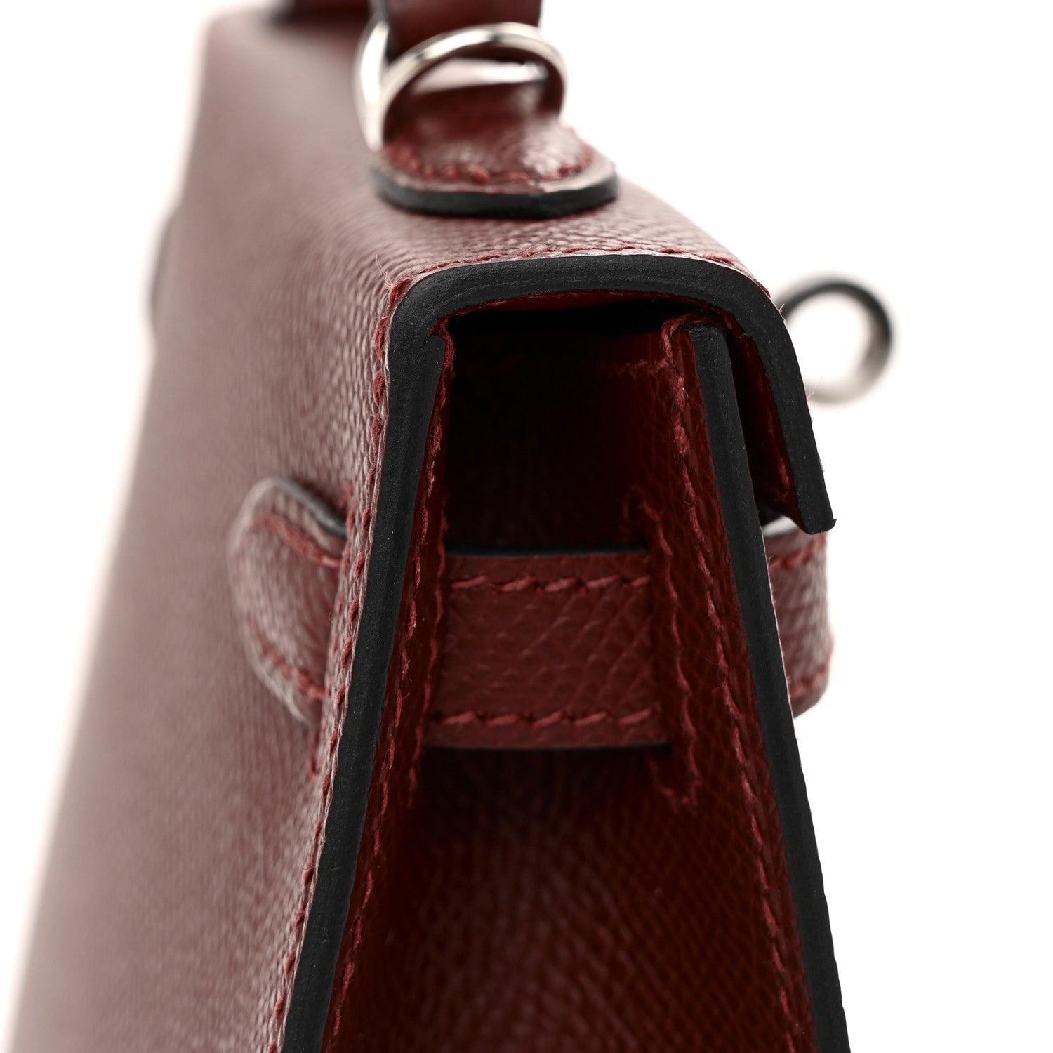 Hermes Epsom Mini Kelly Sellier 20 Sangle Cordage Rouge H Orange Field Rose Tyrien 12 of 13