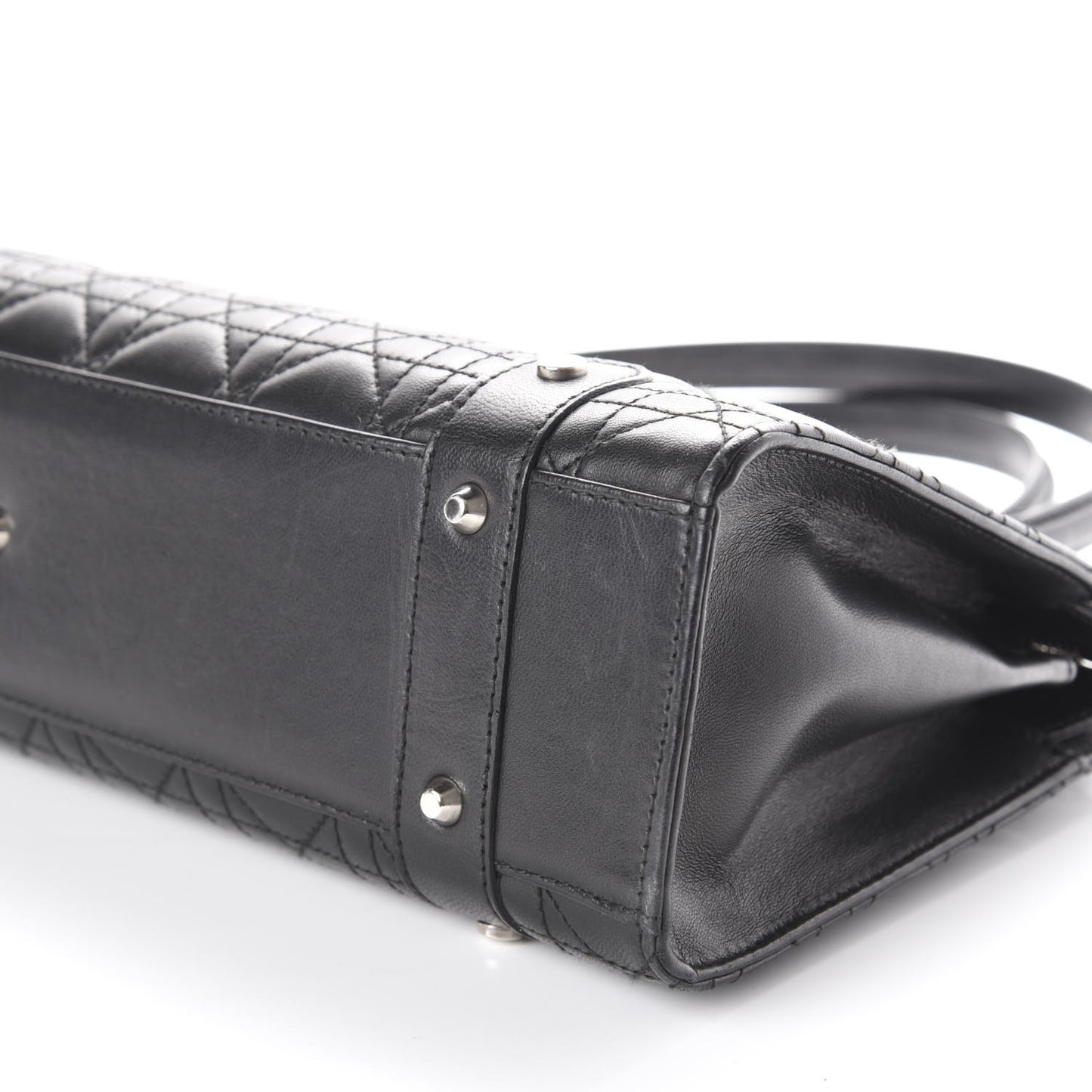 Calfskin Cannage Soft East West Lady Dior Black