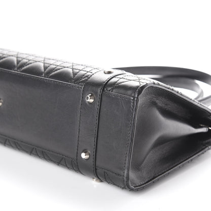 Christian Dior Calfskin Cannage Soft East West Lady Dior Black 9 of 10