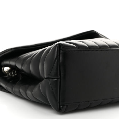 Saint Laurent Calfskin Y Quilted Monogram Medium Loulou Chain Satchel Black 9 of 10