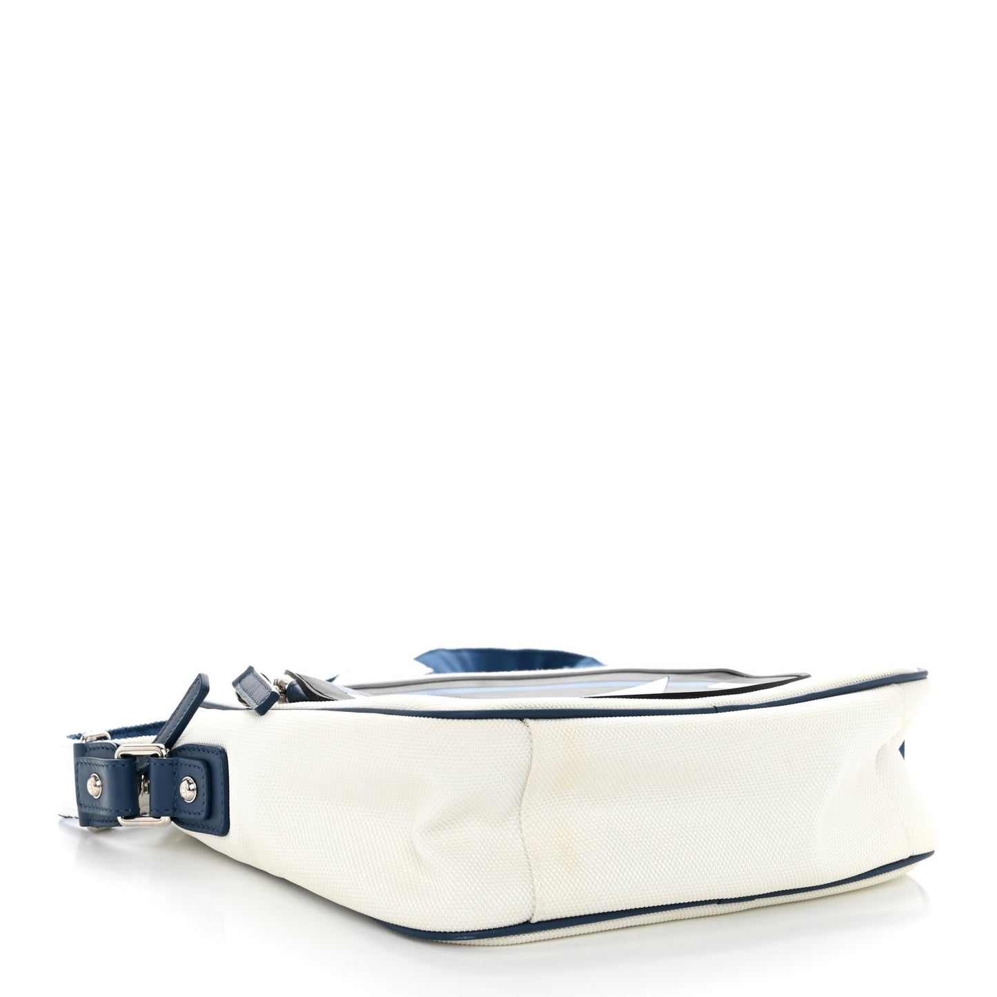 Nylon Rubber Messenger White Blue