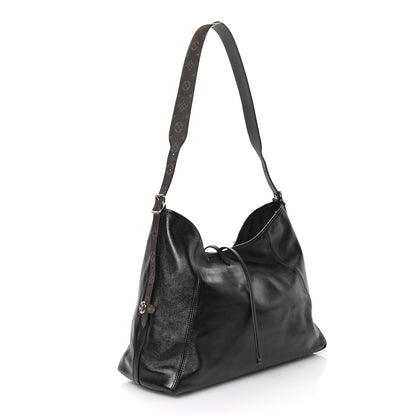 Louis Vuitton Lambskin CarryAll Vibe MM Black 4 of 11