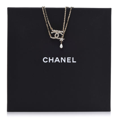 Chanel Pearl Crystal CC Star Choker Necklace Gold 6 of 6