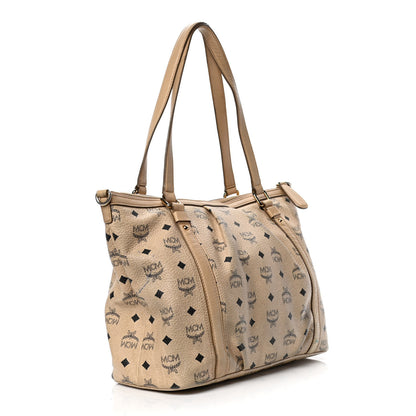 MCM Visetos Medium Essentials Shopper Tote Beige 2 of 7