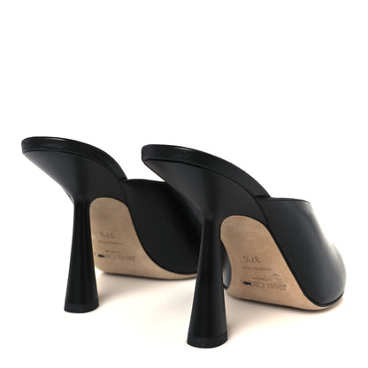 Jimmy Choo Calfskin Maryanne 100 Mule Sandals 37.5 Black 5 of 8