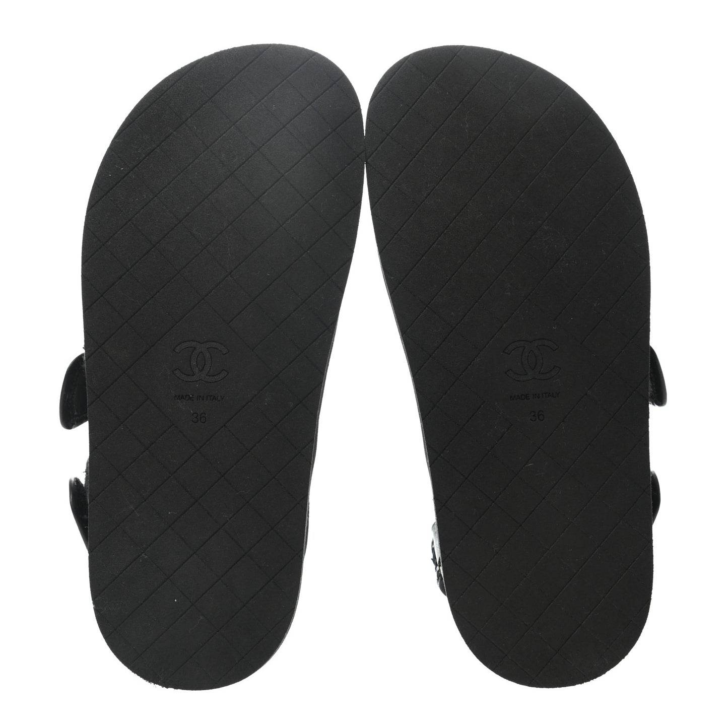 Tweed Lambskin Sandals 36 Black Multicolor