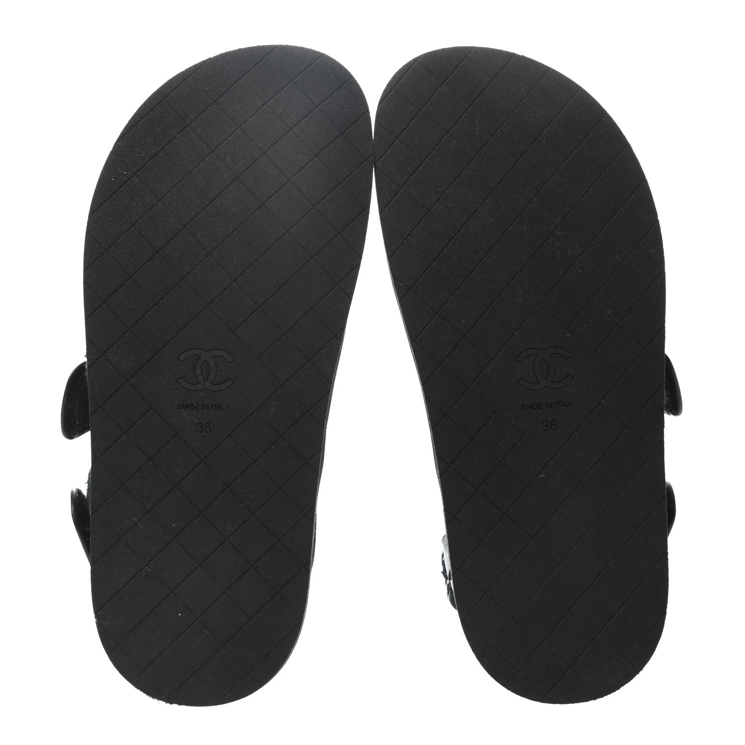 Chanel Tweed Lambskin Sandals 36 Black Multicolor 4 of 6