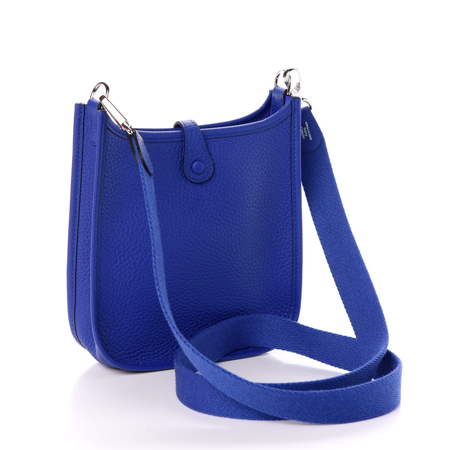Hermes Taurillon Clemence Evelyne TPM Bleu Electrique 3 of 9