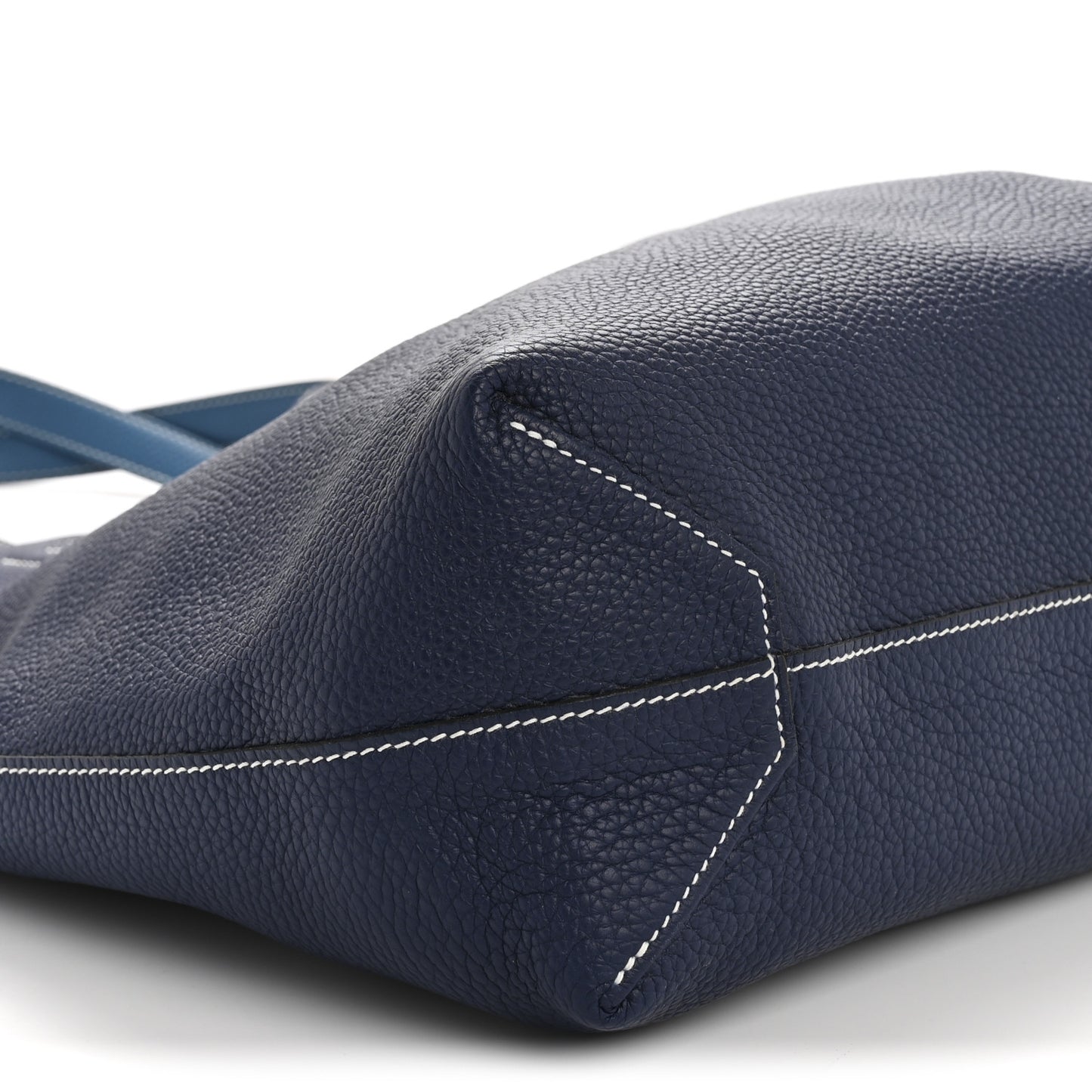 Taurillon Clemence Double Sens 45 Reversible Tote Bleu Izmir Bleu Saphir