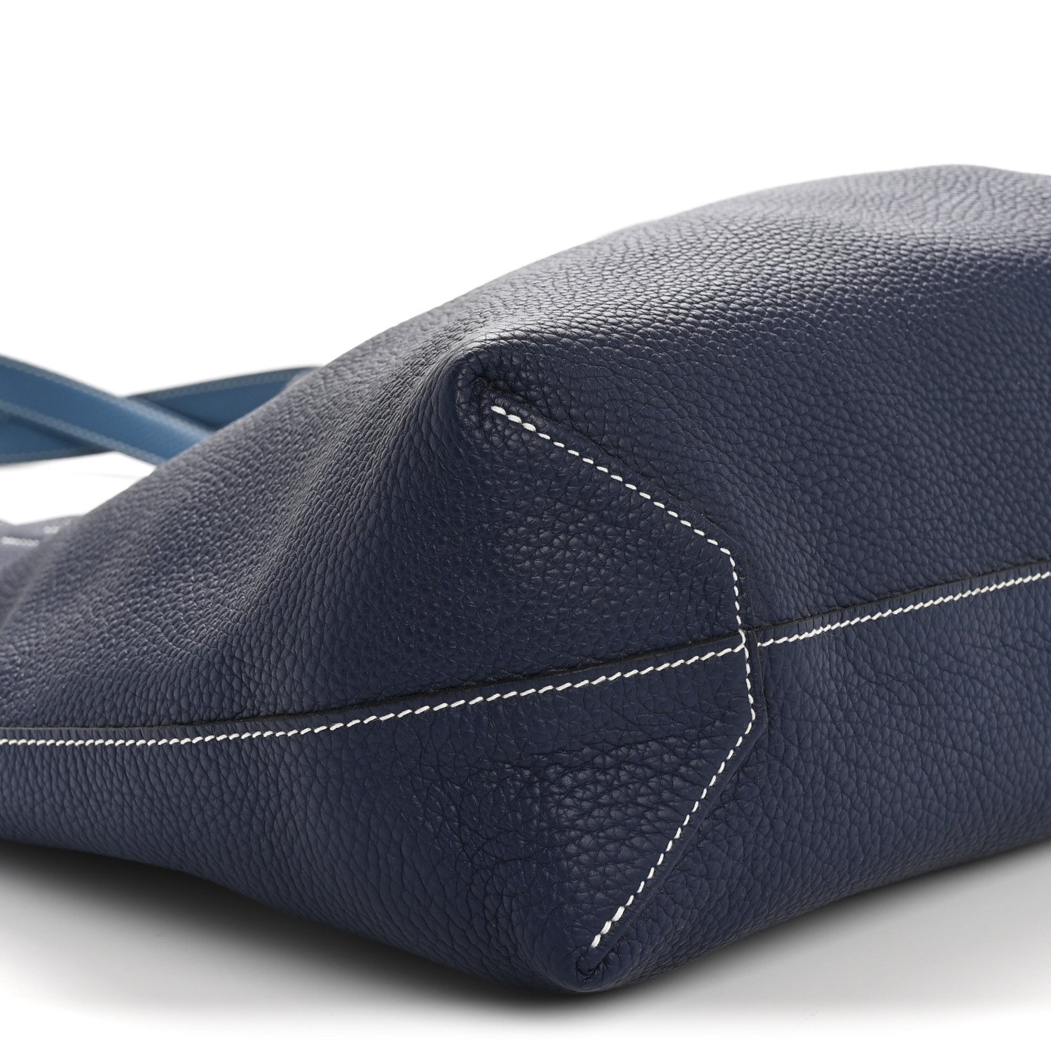 Hermes Taurillon Clemence Double Sens 45 Reversible Tote Bleu Izmir Bleu Saphir 15 of 21