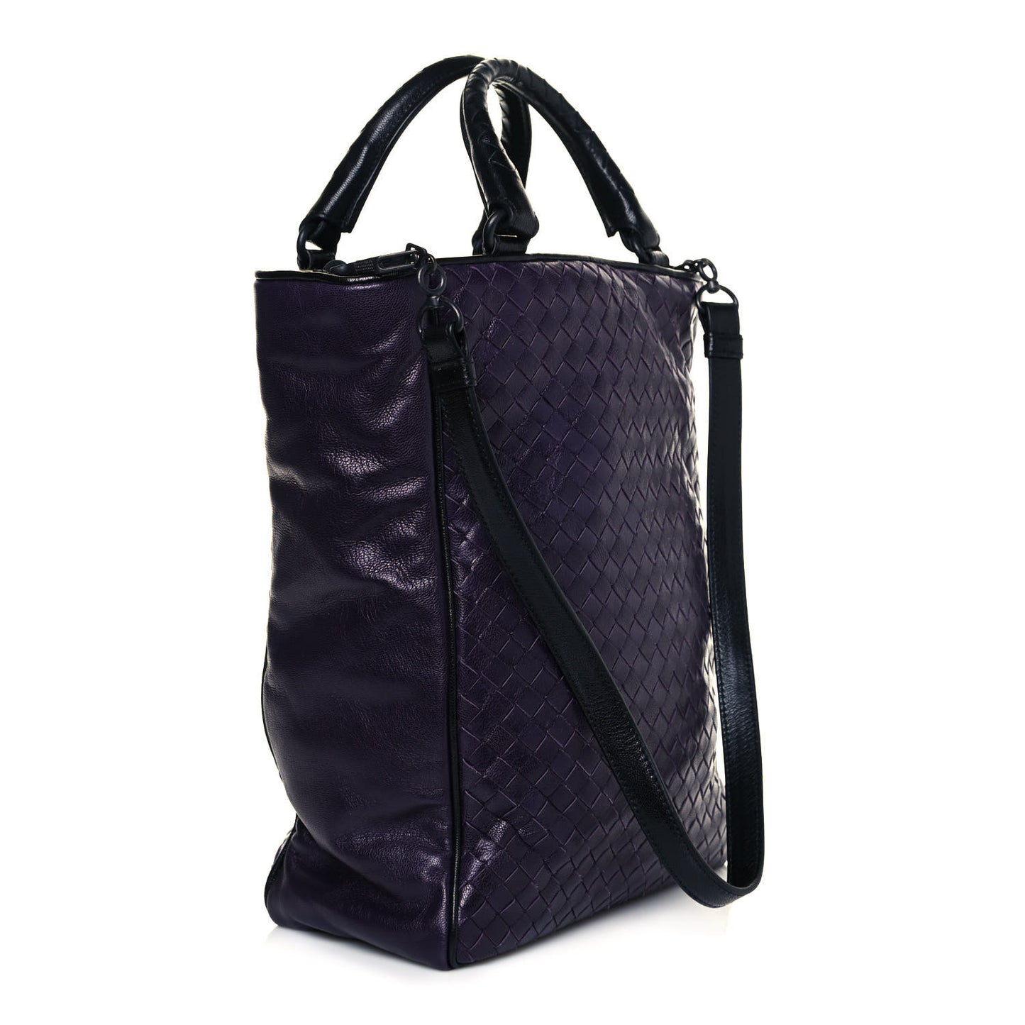 Nappa Intrecciato Tote Turbolence Black