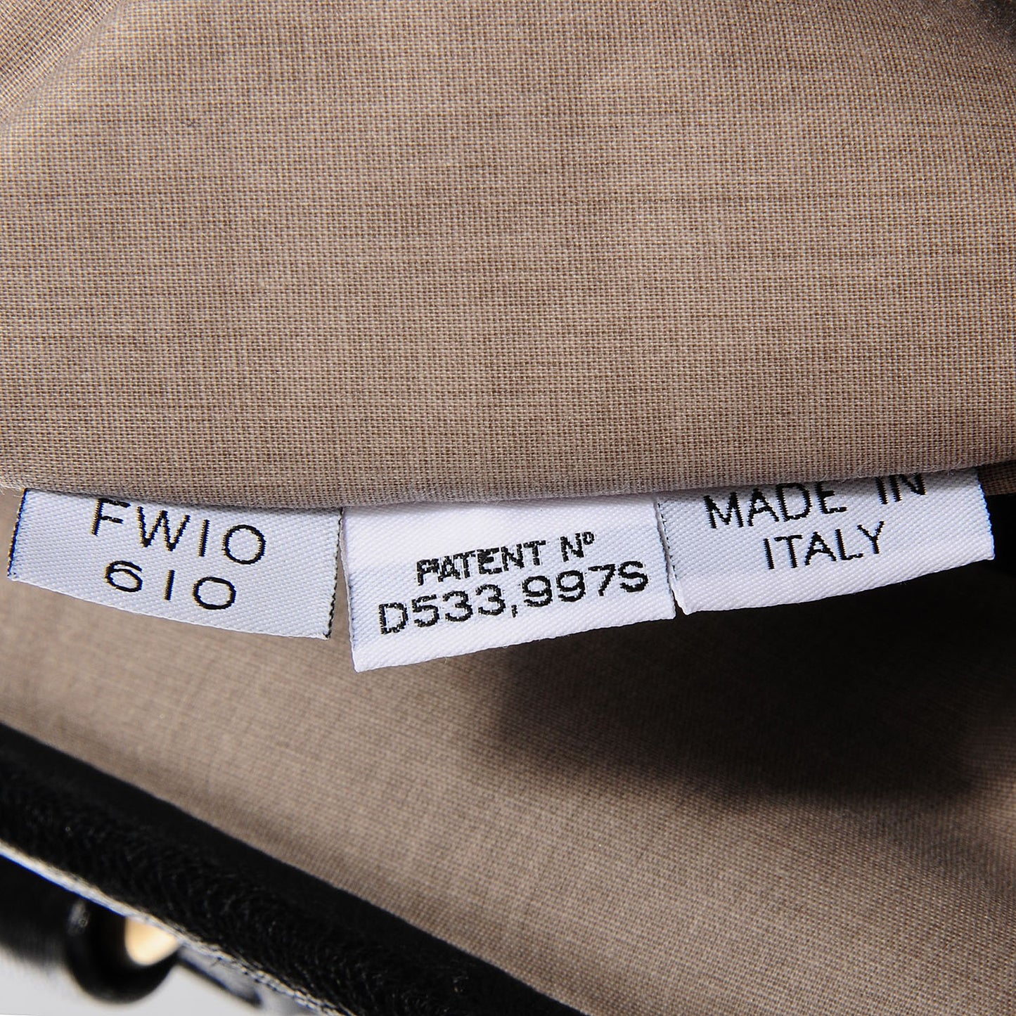 Calfskin Quilted Stam Black