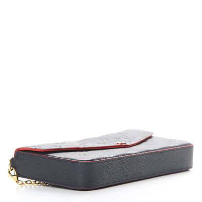 Louis Vuitton Empreinte Pochette Felicie Chain Wallet Marine Rouge 5 of 12