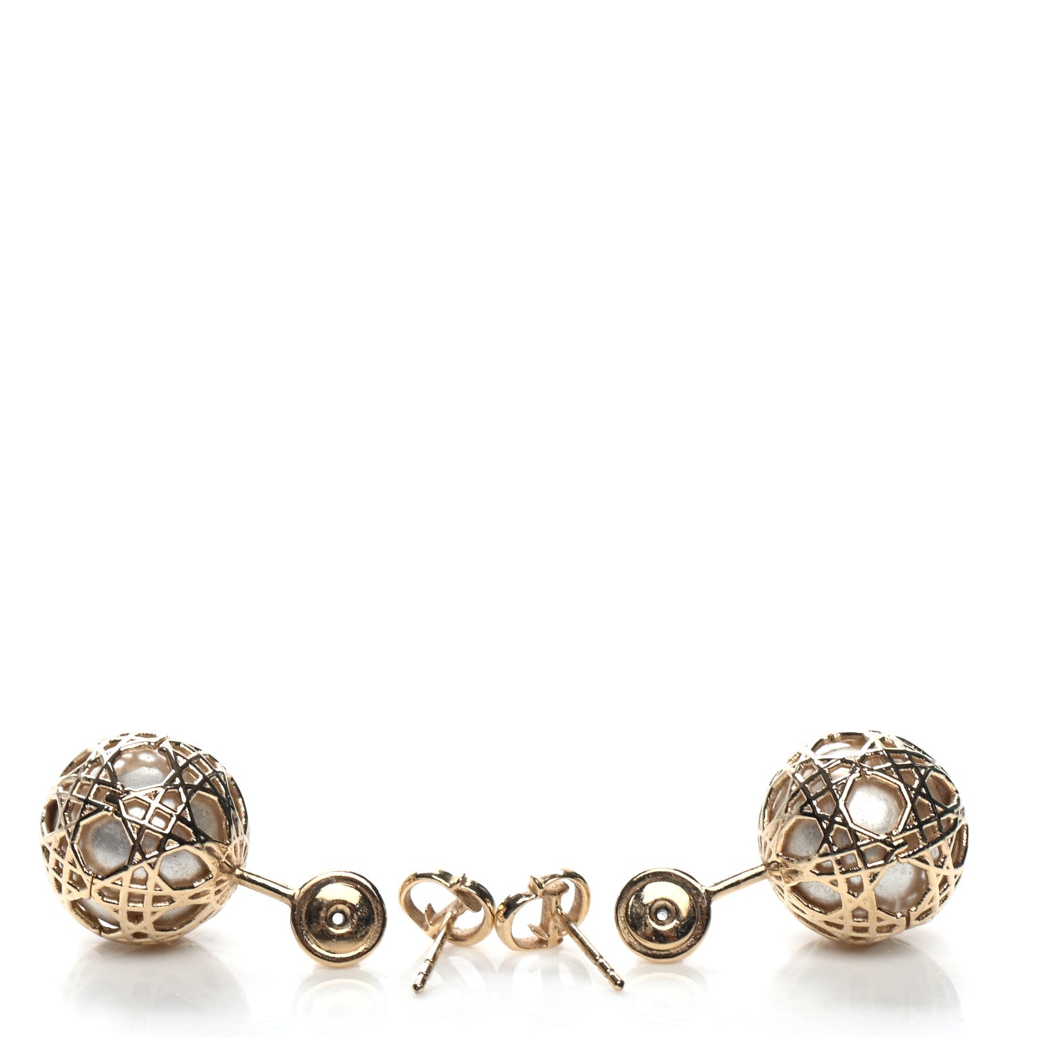 Christian Dior Pearl Secret Cannage Mise En Dior Tribales Earrings Gold 3 of 3
