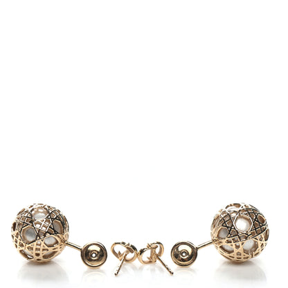 Christian Dior Pearl Secret Cannage Mise En Dior Tribales Earrings Gold 3 of 3