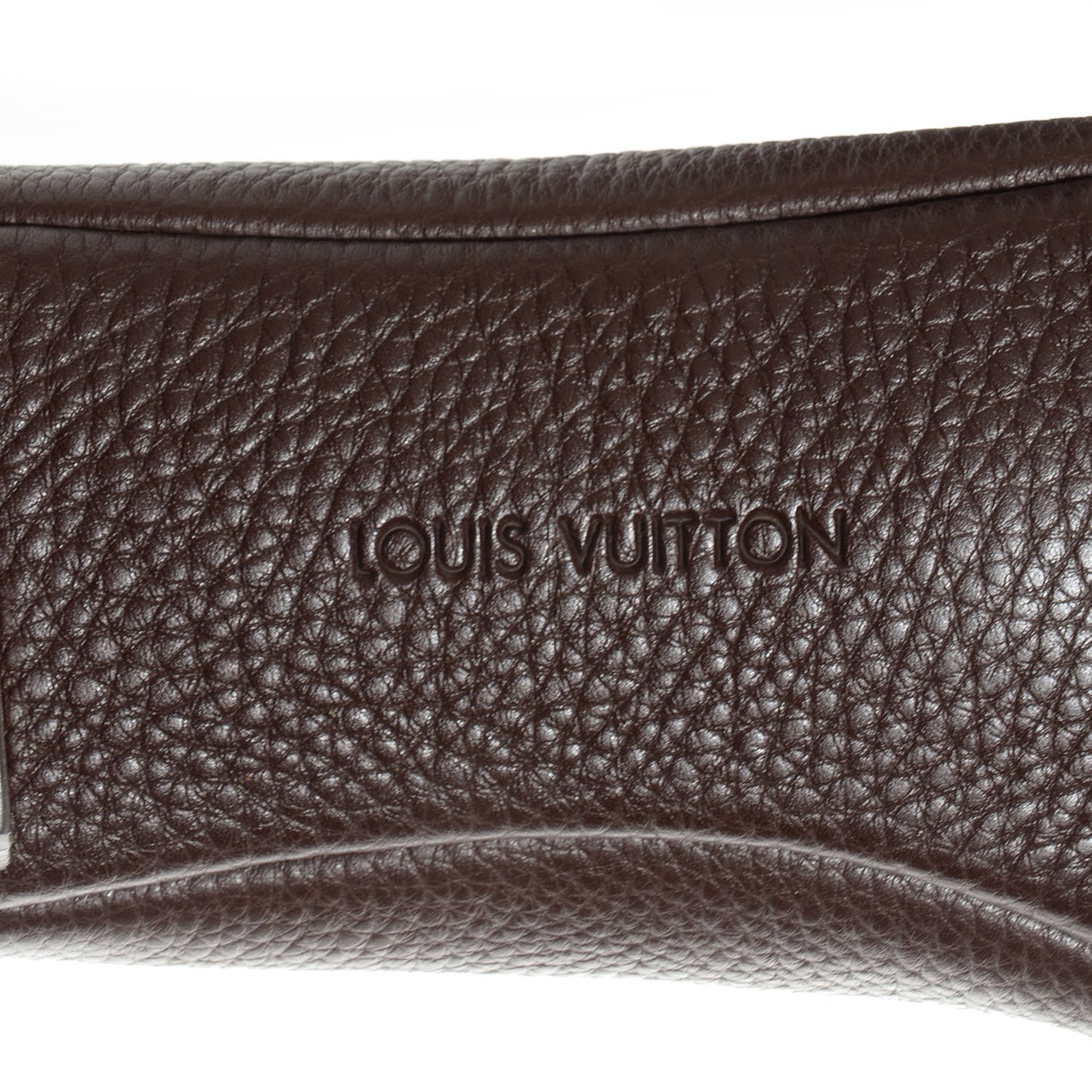 Pebbled Leather Oxford Ballerina Flats 42 Marron
