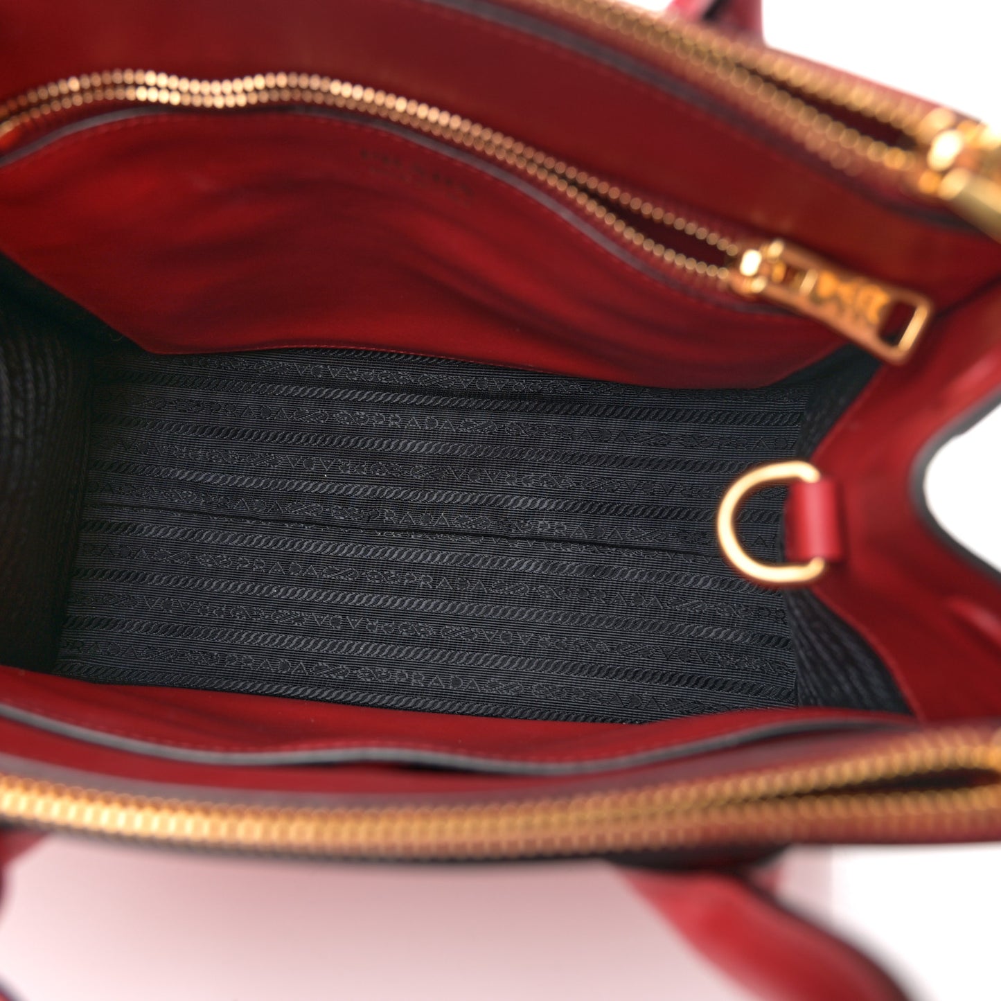 Saffiano City Calfskin Small Paradigme Bag Red
