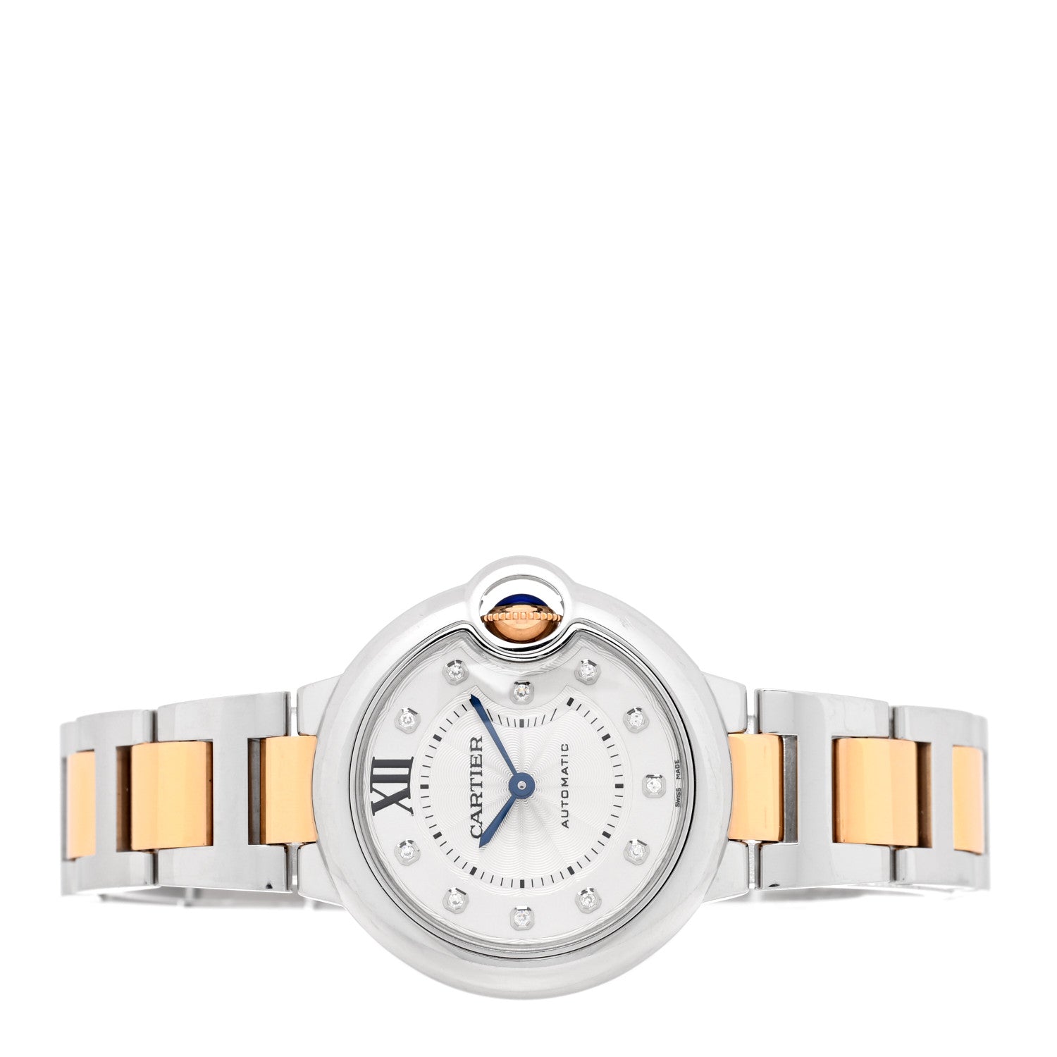 Cartier Stainless Steel 18K Yellow Gold Diamond 33mm Ballon Bleu De Cartier Automatic Watch 2 of 5